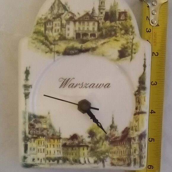 Clock ceramic from Poland with name 'of polish capital Warszawa - Picture 5 of 5